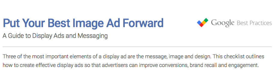 Google AdWords（Google広告）のベストプラクティス集にイメージ広告が追加