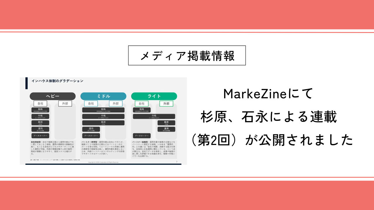 MarkeZineにて杉原、石永による連載（第2回）が公開されました