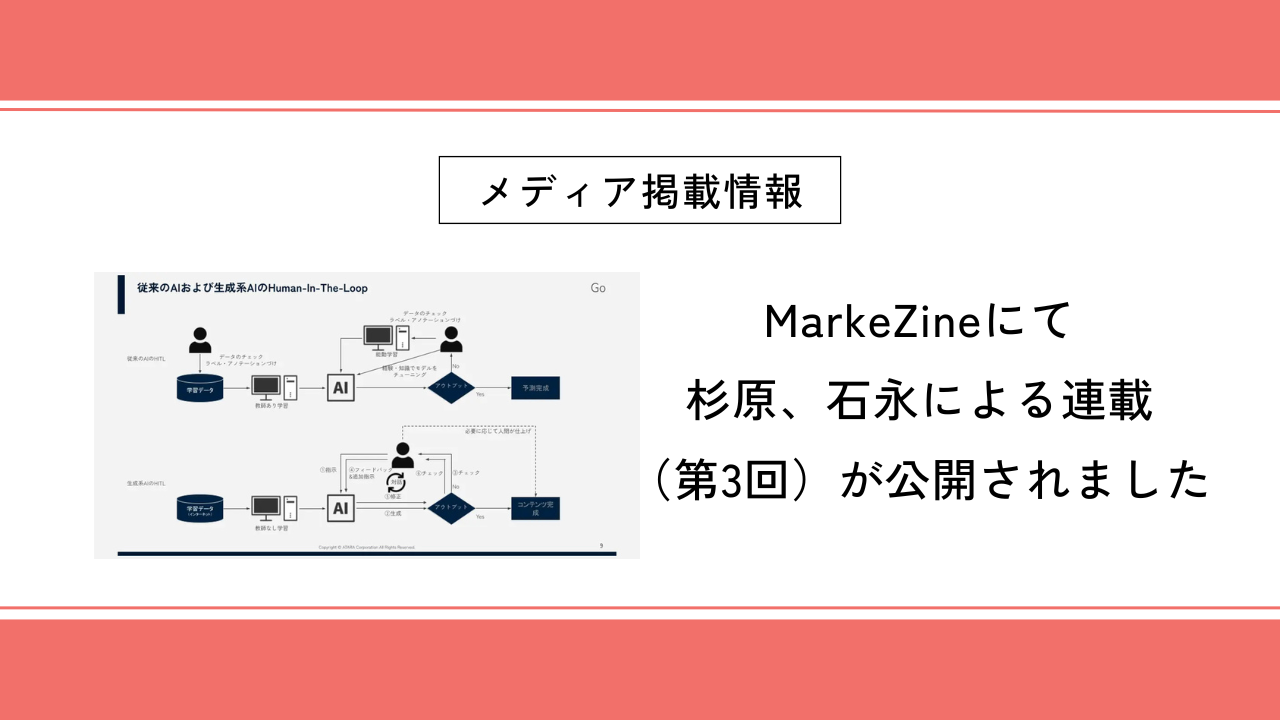 MarkeZineにて杉原、石永による連載（第3回）が公開されました